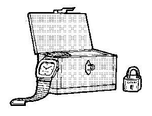 שעון מופיע בקופסא נעולה 108